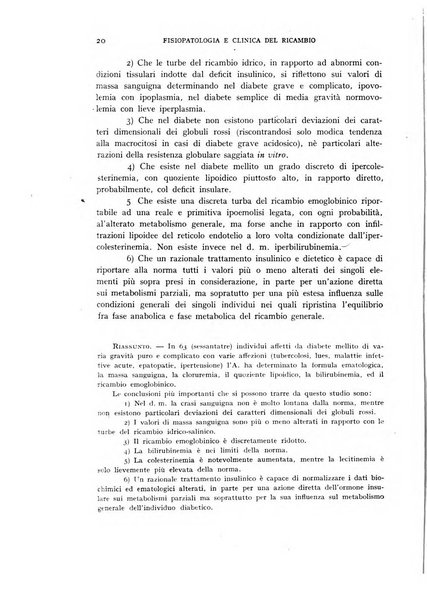 Archivio per lo studio della fisiopatologia e clinica del ricambio rassegna bimestrale