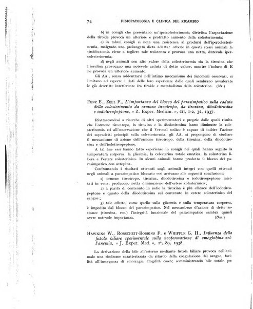 Archivio per lo studio della fisiopatologia e clinica del ricambio rassegna bimestrale