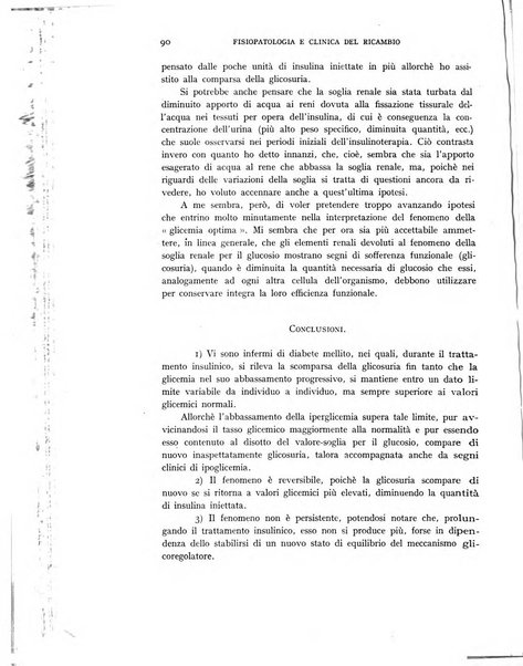 Archivio per lo studio della fisiopatologia e clinica del ricambio rassegna bimestrale