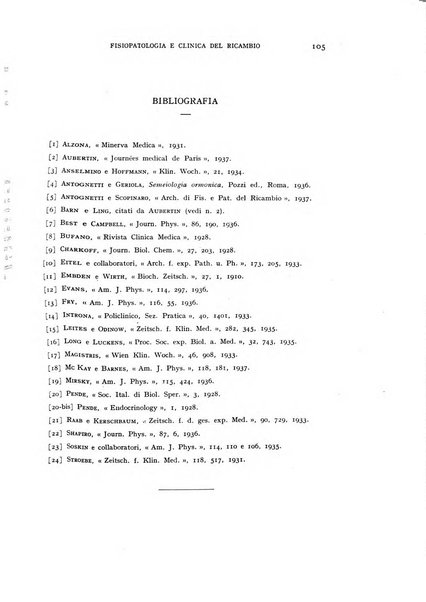 Archivio per lo studio della fisiopatologia e clinica del ricambio rassegna bimestrale