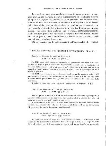 Archivio per lo studio della fisiopatologia e clinica del ricambio rassegna bimestrale