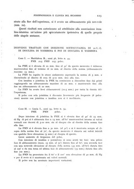 Archivio per lo studio della fisiopatologia e clinica del ricambio rassegna bimestrale