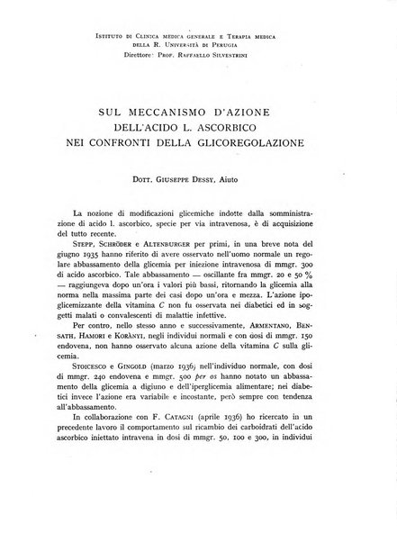 Archivio per lo studio della fisiopatologia e clinica del ricambio rassegna bimestrale