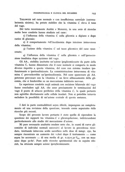 Archivio per lo studio della fisiopatologia e clinica del ricambio rassegna bimestrale