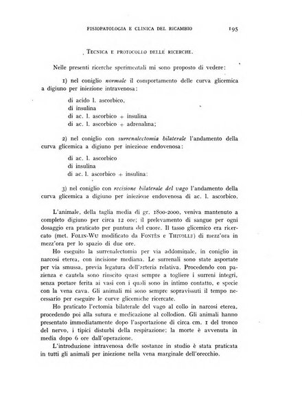 Archivio per lo studio della fisiopatologia e clinica del ricambio rassegna bimestrale