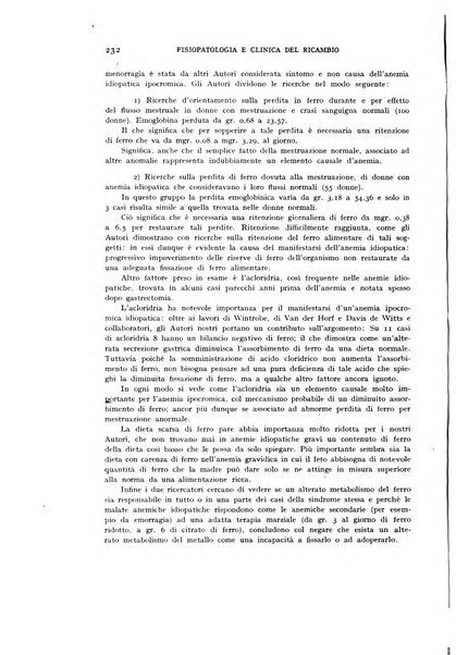 Archivio per lo studio della fisiopatologia e clinica del ricambio rassegna bimestrale