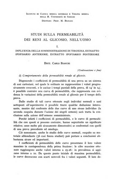 Archivio per lo studio della fisiopatologia e clinica del ricambio rassegna bimestrale