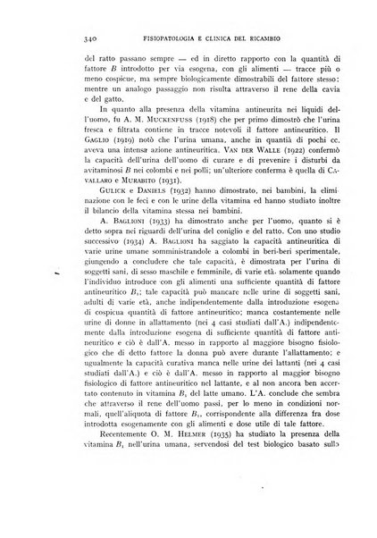 Archivio per lo studio della fisiopatologia e clinica del ricambio rassegna bimestrale