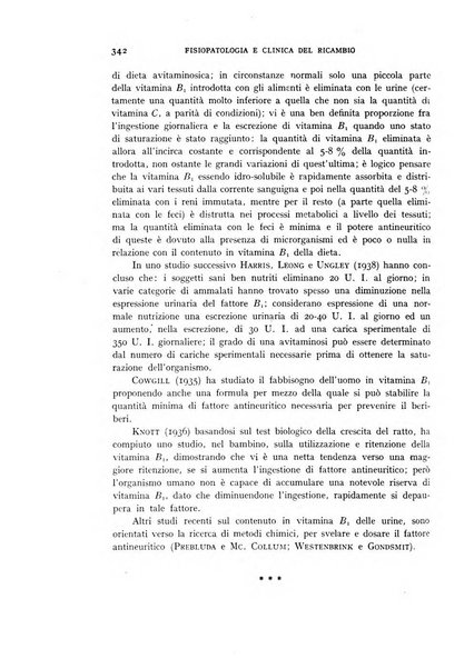 Archivio per lo studio della fisiopatologia e clinica del ricambio rassegna bimestrale