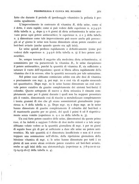 Archivio per lo studio della fisiopatologia e clinica del ricambio rassegna bimestrale