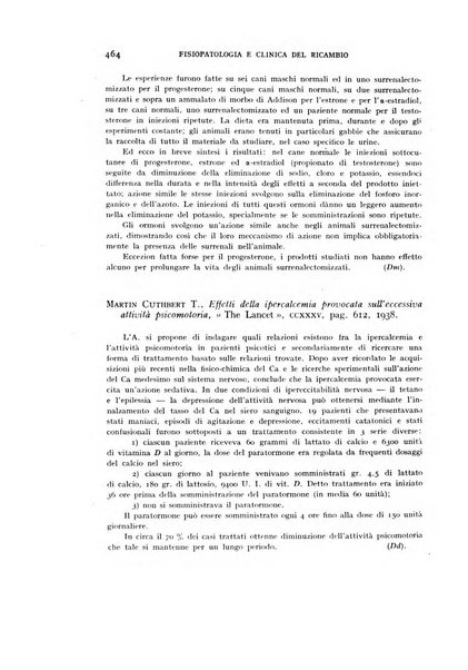 Archivio per lo studio della fisiopatologia e clinica del ricambio rassegna bimestrale