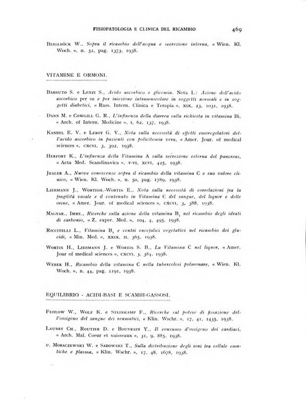 Archivio per lo studio della fisiopatologia e clinica del ricambio rassegna bimestrale