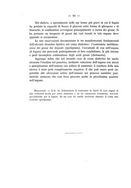 Archivio per lo studio della fisiopatologia e clinica del ricambio rassegna bimestrale