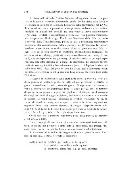 Archivio per lo studio della fisiopatologia e clinica del ricambio rassegna bimestrale