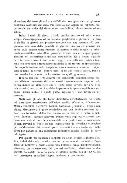 Archivio per lo studio della fisiopatologia e clinica del ricambio rassegna bimestrale