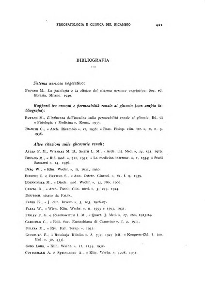 Archivio per lo studio della fisiopatologia e clinica del ricambio rassegna bimestrale