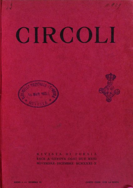 Circoli rivista di poesia