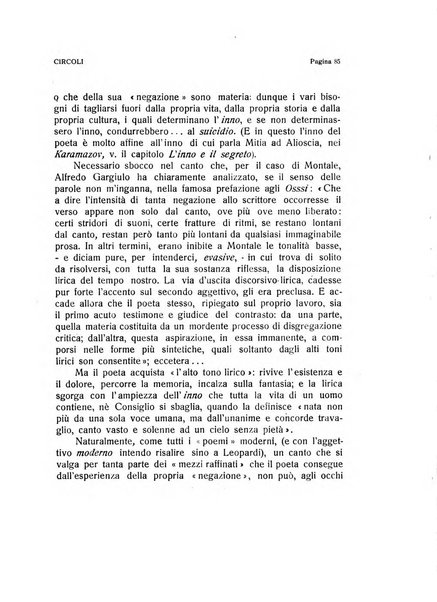 Circoli rivista di poesia