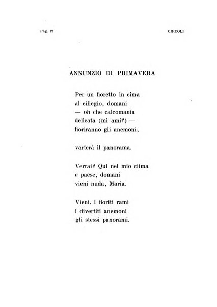 Circoli rivista di poesia