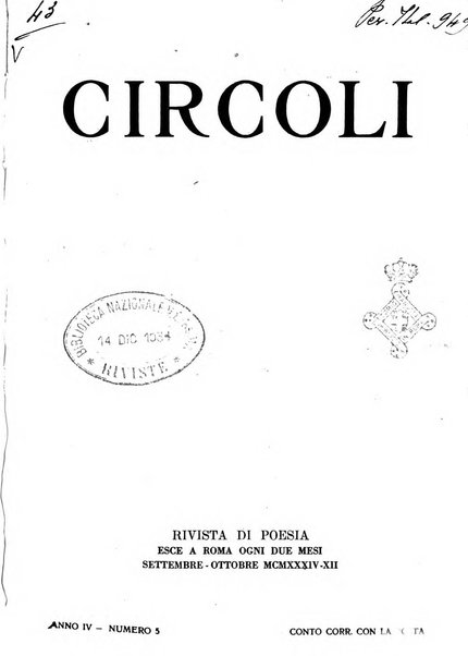 Circoli rivista di poesia