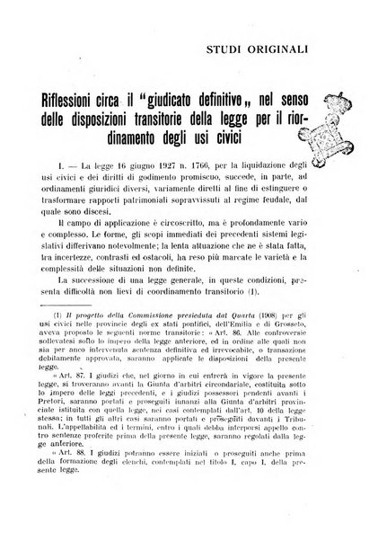 Rivista dei demani, usi civici, domini collettivi