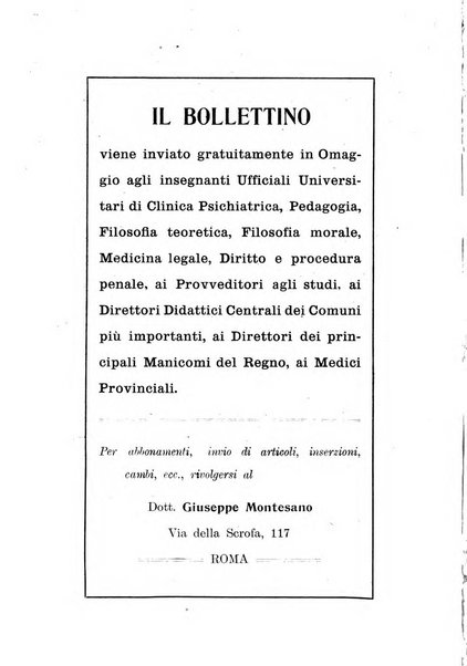 L'assistenza dei minorenni anormali bollettino della Scuola magistrale ortofrenica