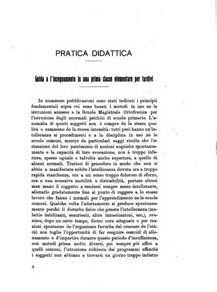 L'assistenza dei minorenni anormali bollettino della Scuola magistrale ortofrenica