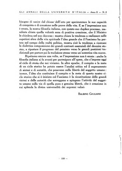 Gli annali della università d'Italia rivista bimestrale dell'istruzione superiore