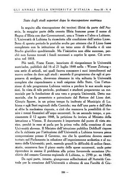 Gli annali della università d'Italia rivista bimestrale dell'istruzione superiore