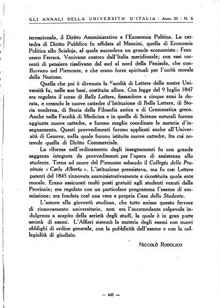 Gli annali della università d'Italia rivista bimestrale dell'istruzione superiore