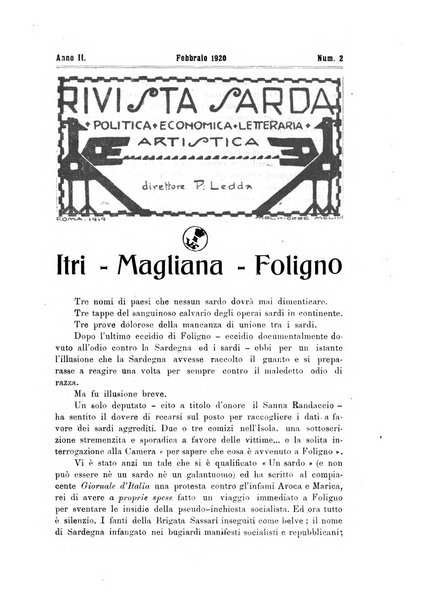 Rivista sarda politica-economica-letteraria-artistica