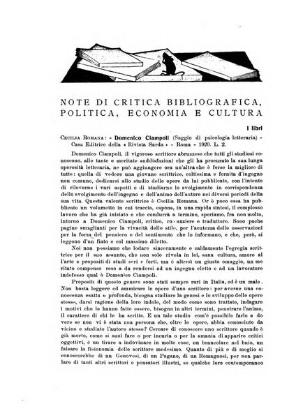 Rivista sarda politica-economica-letteraria-artistica