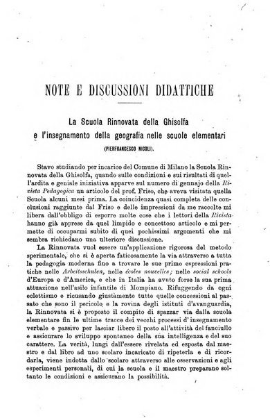 Rivista pedagogica pubblicazione mensile dell'Associazione nazionale per gli studi pedagogici