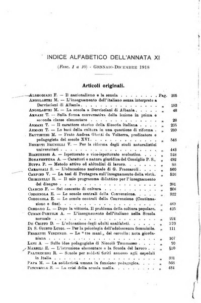 Rivista pedagogica pubblicazione mensile dell'Associazione nazionale per gli studi pedagogici