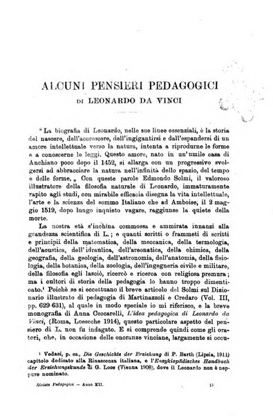 Rivista pedagogica pubblicazione mensile dell'Associazione nazionale per gli studi pedagogici