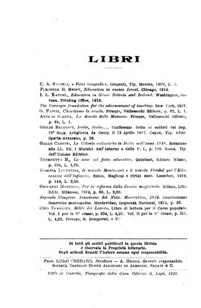 Rivista pedagogica pubblicazione mensile dell'Associazione nazionale per gli studi pedagogici