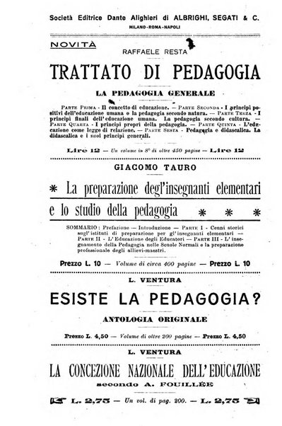 Rivista pedagogica pubblicazione mensile dell'Associazione nazionale per gli studi pedagogici