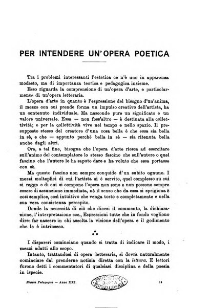 Rivista pedagogica pubblicazione mensile dell'Associazione nazionale per gli studi pedagogici