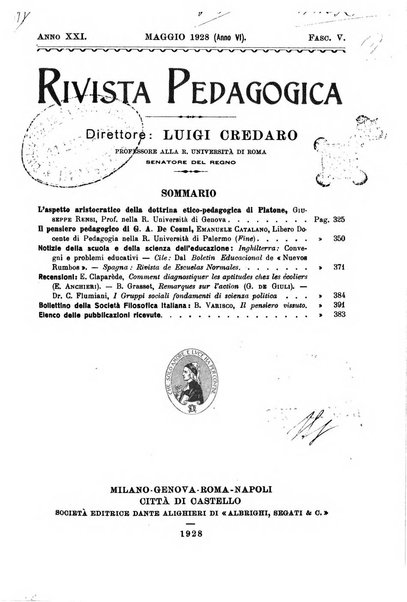 Rivista pedagogica pubblicazione mensile dell'Associazione nazionale per gli studi pedagogici