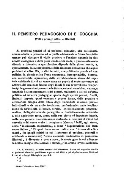 Rivista pedagogica pubblicazione mensile dell'Associazione nazionale per gli studi pedagogici