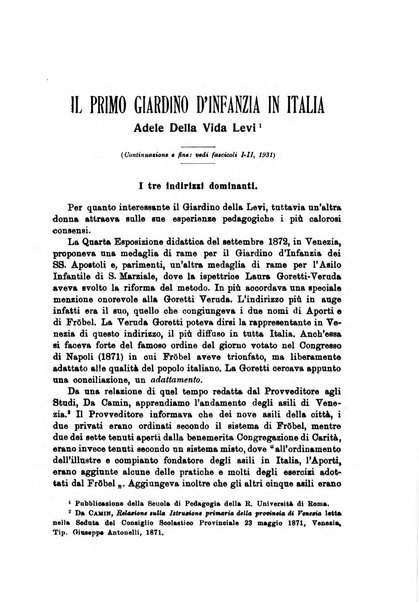 Rivista pedagogica pubblicazione mensile dell'Associazione nazionale per gli studi pedagogici