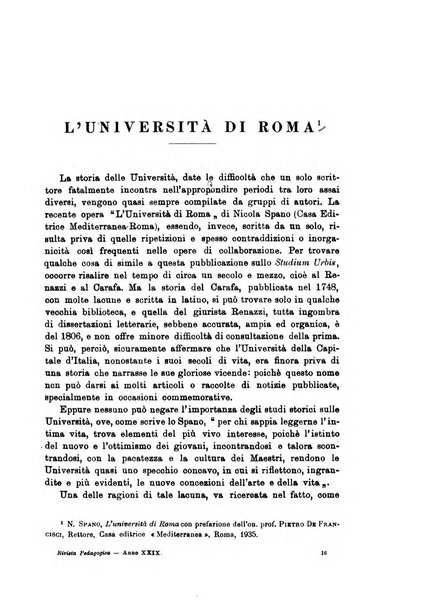 Rivista pedagogica pubblicazione mensile dell'Associazione nazionale per gli studi pedagogici