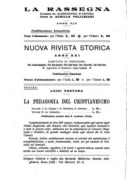 Rivista pedagogica pubblicazione mensile dell'Associazione nazionale per gli studi pedagogici