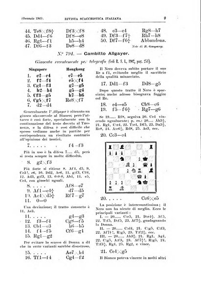 Rivista scacchistica italiana organo ufficiale dell'Unione, dell'Accademia di scacchi di Firenze e del circolo scacchistico della Meridiana di Torino