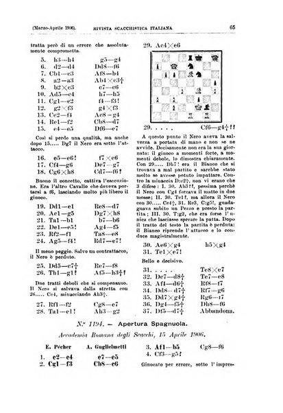 Rivista scacchistica italiana organo ufficiale dell'Unione, dell'Accademia di scacchi di Firenze e del circolo scacchistico della Meridiana di Torino