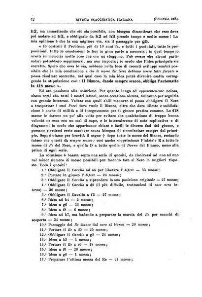 Rivista scacchistica italiana organo ufficiale dell'Unione, dell'Accademia di scacchi di Firenze e del circolo scacchistico della Meridiana di Torino