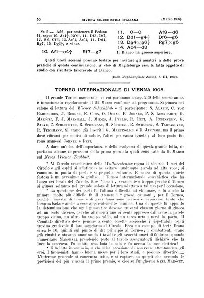 Rivista scacchistica italiana organo ufficiale dell'Unione, dell'Accademia di scacchi di Firenze e del circolo scacchistico della Meridiana di Torino