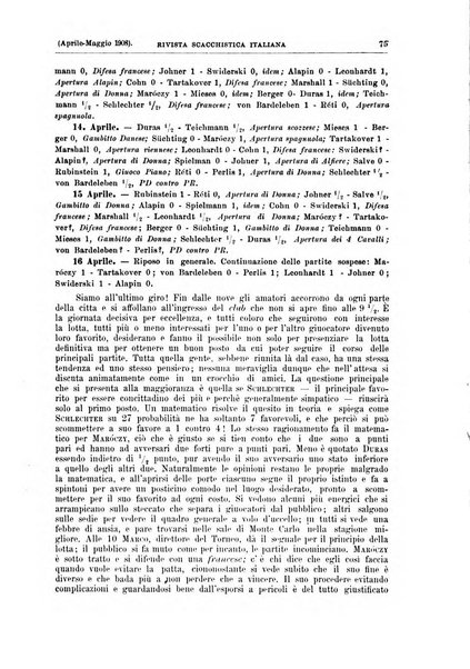 Rivista scacchistica italiana organo ufficiale dell'Unione, dell'Accademia di scacchi di Firenze e del circolo scacchistico della Meridiana di Torino