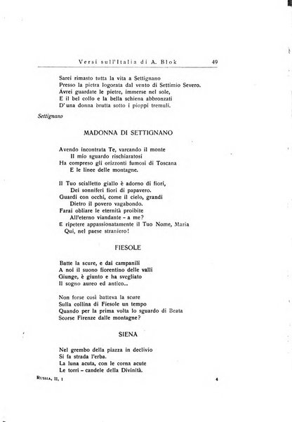 Russia rivista di letteratura, storia e filosofia