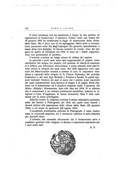 Russia rivista di letteratura, storia e filosofia